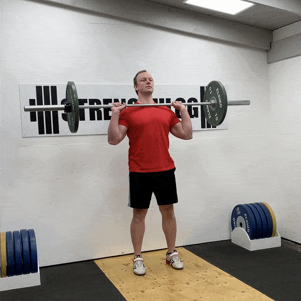 standing overhead shoulder press